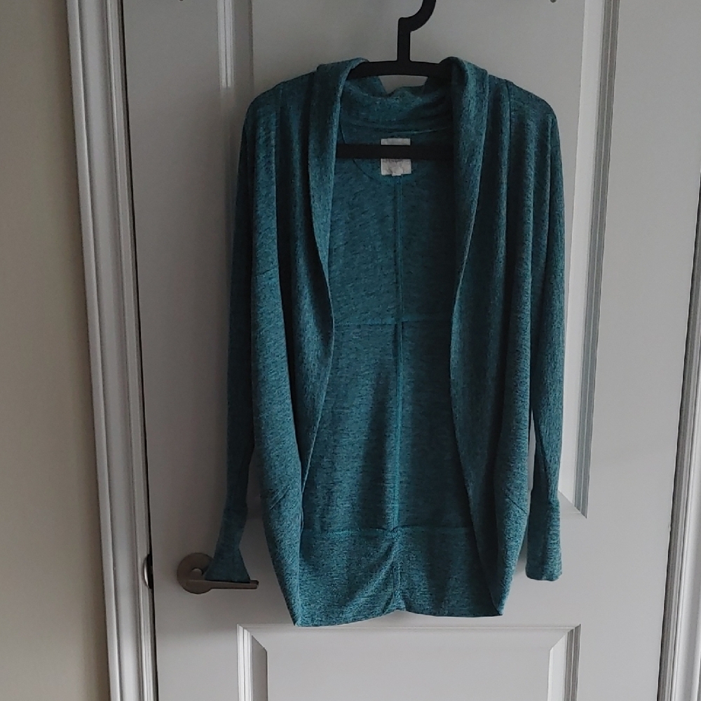 Danskin Teal Open Front Cardigan Sweater